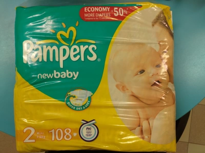 Pampers new Baby-Dry 2 (3-6 Kg) 108 ks