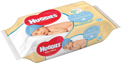 Huggies Pure Single dětské vlhčené ubrousky, 56 ks