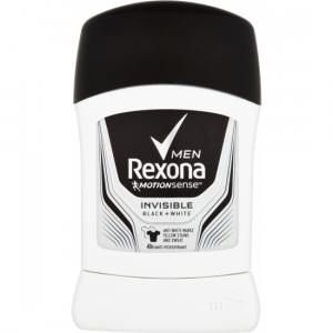 Rexona Men Invisible Black + White tuhý antiperspirant, 50 ml