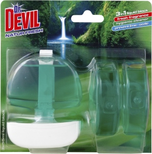 Dr. Devil Natur Fresh 3v1 Wc tekutý závěs 3 x 55 ml