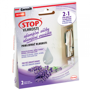 Ceresit Stop Vlhkosti 2v1 absorpční sáčky levandule, 2× 50 g