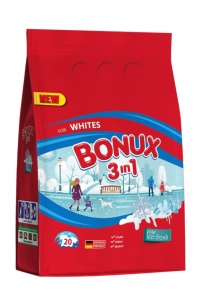 Bonux White Polar Ice Fresh 3v1 prací prášek na bílé prádlo 20 dávek 1,5 kg