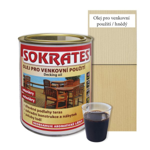 SOKRATES OLEJ PRO VENKOVNÍ POUŽITÍ PŘÍRODNÍ HNĚDÁ 0,6 L - DECKING OIL