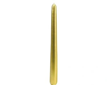 SVÍČKA KONICKÁ METAL ZLATÁ 22X240MM