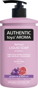 Authentic Toya Aroma tekuté mýdlo hroznové víno a grep s dávkovačem, 400 ml