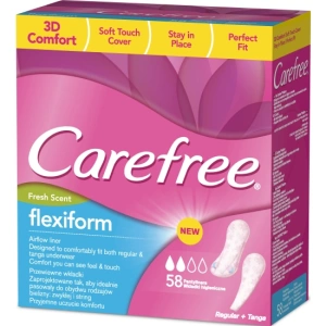 Carefree slipové vložky 56 ks Cotton Flexiform