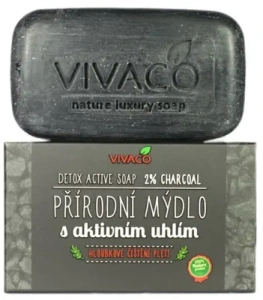 VIVACO PŘÍRODNÍ MÝDLO S AKTIVNÍM UHLÍM 100G