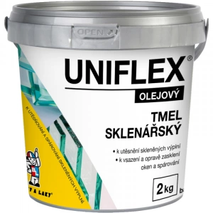Uniflex olejový sklenářský tmel, přetíratelný, 2 kg