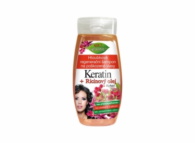 Bione hloubkově regenerační šampon KERATIN + RICINOVÝ OLEJ 260 ml