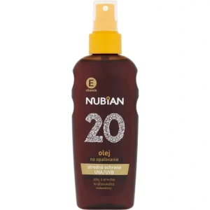 Nubian OF 20 Sprej olej na opalování, 150 ml