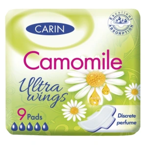 Carine Ultra Wings Camomile hygienické vložky 9 ks