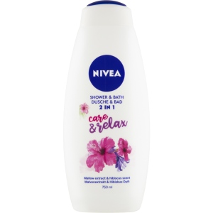 Nivea Care & Relax sprchový gel & pěna do koupele, 750 ml