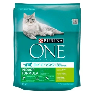 Purina One Indoor granule pro kočky s krůtím a celozrnými obilovinami, 800 g