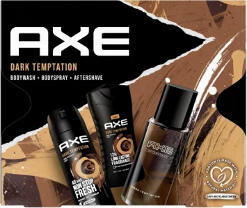 AXE dárková kazeta DARK TEMPTATION deodorant 150 ml + sprchový gel 250 ml + voda po holení 100 ml