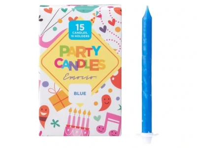 DORTOVÉ SVÍČKY EMOCIO MODRÉ 15KS