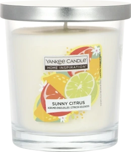 YANKEE CANDLE střední svíčka ve skle Sunny Citrus, 200g