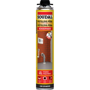 Soudal montážní pěna nízkoexpanzní pistolová, 750 ml