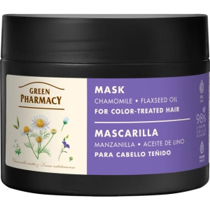 GREEN MASKA PRO BARVENÉ VLASY S HEŘMÁNKEM A LNU 300ML