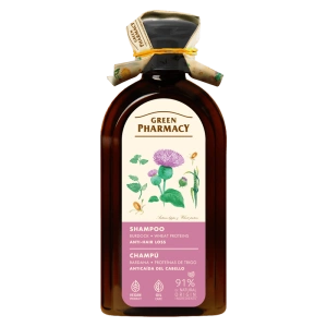 GREEN ŠAMPON PROTI VYPADÁVÁNÍ VLASŮ S LOPUCHEM A PŠENICÍ