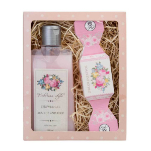 Kosmetická sada pro ženu Victorian Style – sprchový gel 200 ml a mýdlo 30 g