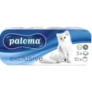 TOALETNÍ PAPÍR EXLUSIVE PALOMA PLUS WHITE 3VRSTVÝ 8KS