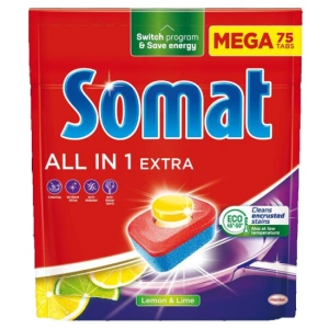 SOMAT MYČKA TABLETY MEGA ALL-IN ONE EXTRA LEMON 75KS