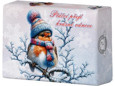 MÝDLO PŘÍRODNÍ PTÁČCI PŘEJÍ KRÁSNÉ VÁNOCE 200G