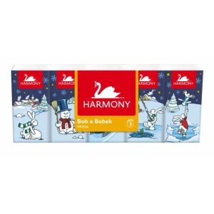 PAPÍROVÉ KAPESNÍČKY HARMONY BOB a BOBEK ZIMNÍ SPORTY 3 VRSTVÉ