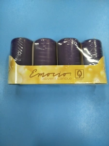 SVÍČKA EMOCIO VÁLEC FIALOVÁ 40X80MM 4KS