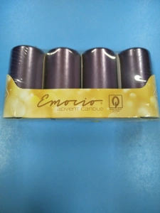 SVÍČKA EMOCIO VÁLEC METALICKÁ, FIALOVÁ, 40 x 80 mm