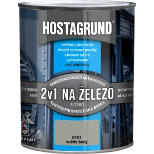 HOSTAGRUND 2v1 NA ŽELEZO S2160 - 0101 šedá světlá 4 l