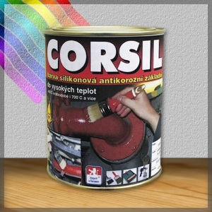 Corsil silikonová základní antikorozní barva do vysokých teplot do 400 °C, 0840 červenohnědá,  800 g