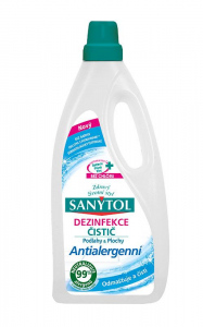 Sanytol dezinfekční univerzální čistič na podlahy a ostatní plochy, antialergenní, 1 l