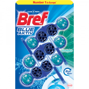 Bref Blue Aktive Eucalyptus, WC kuličky, 3 × 50 g