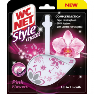 WC NET Style Crystal Pink Flowers WC závěs, 36,5 g