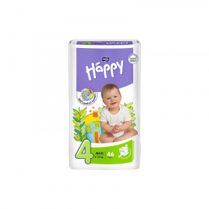 Bella Happy Maxi (4), dětské pleny jednorázové od 8 do 18 kg, 46 ks