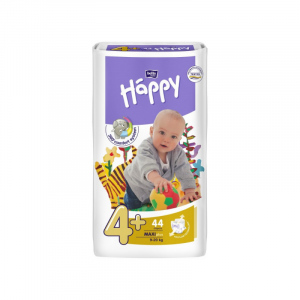 Bella Happy Maxi Plus (4+), dětské pleny jednorázové od 9 do 20 kg, 44 ks