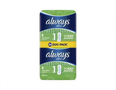 Always Ultra Standard Duo pack dámské hygienické vložky, 24 ks