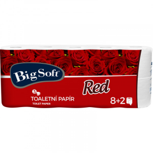 Big Soft Red 3vrstvý toaletní papír, role 200 útržků, 10 rolí