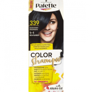 Schwarzkopf Palette Color Shampoo barva na vlasy 339/1-1 modročerná, 50 ml