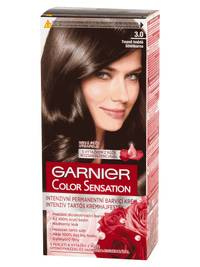 Garnier Color Sensation permanentní barva na vlasy - 3.0 tmavě hnědá