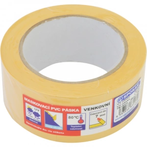 Spokar maskovací PVC páska, venkovní, odolná UV a vodě, lepí týden, 48 mm × 33 m