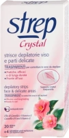 Strep Crystal voskové pásky pro depilaci tváře a citlivých míst, 20 ks
