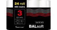 BALsoft 3vrstvý toaletní papír, 24 rolí