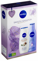 Kazeta NIVEA Smooth Sensation tělové mléko 250 ml+ sprchový gel 250 ml