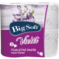 Big Soft Violet 2vrstvý toaletní papír, role 190 útržků, 4 role