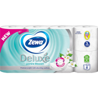 Zewa Deluxe Jasmine Blossom 3vrstvý toaletní papír, 19,3 m, 8 rolí