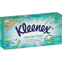 Kleenex Natural Fresh 3vrstvé papírové kapesníčky v krabičce, 64 ks