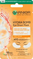 Garnier Skin Naturals textilní maska na okolí očí Orange Juice, 32 g