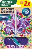 Ambipur WC Active gel-blok divoký ibišek 2 x 45 g